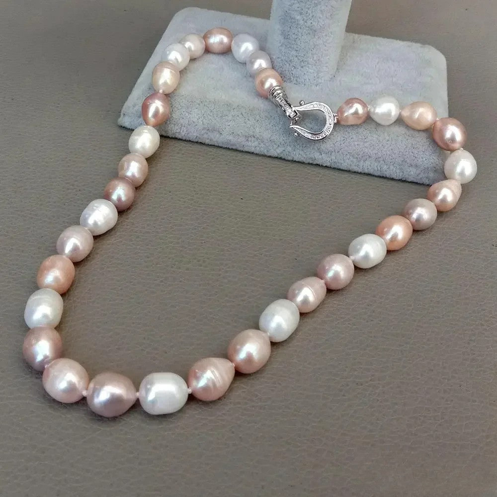 Olivia | Elegant Colorful Pearl Necklace
