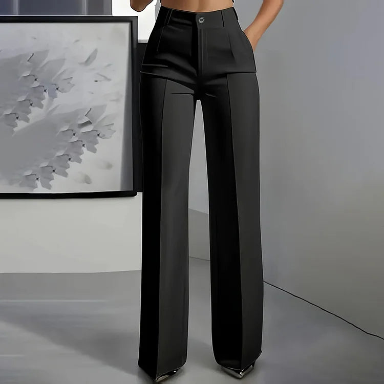 High-Waist Career Trousers