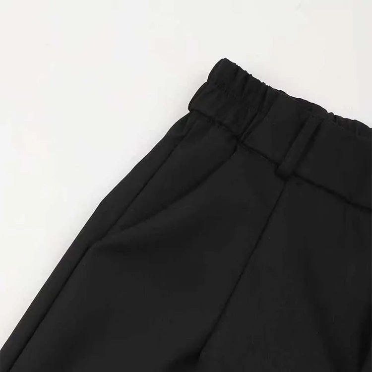 High-Waist Career Trousers