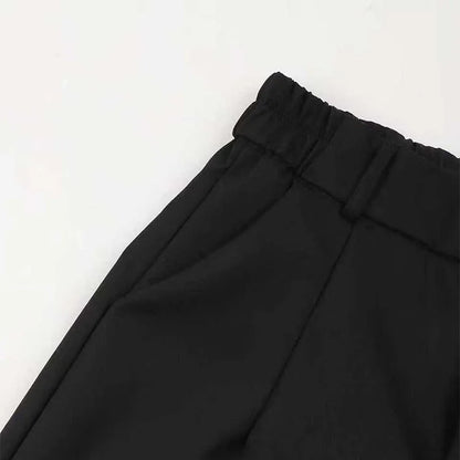 High-Waist Career Trousers