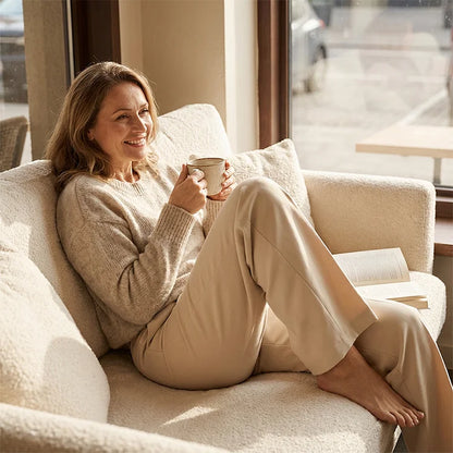 High-Waist Career Trousers