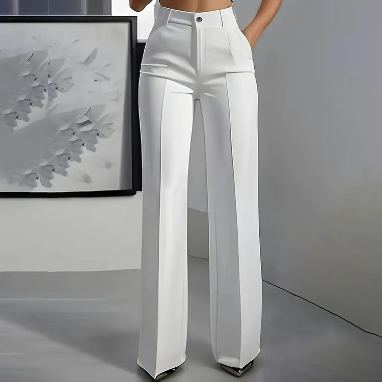 High-Waist Career Trousers