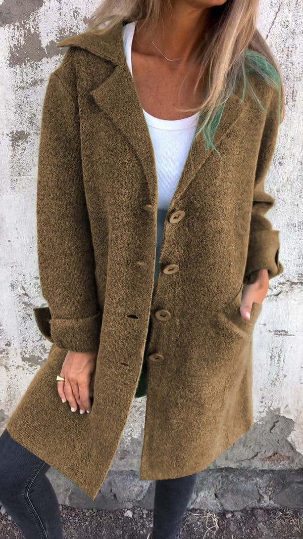 Sabrina | Women's Wool Blend Long Coat with Timeless Elegant Style