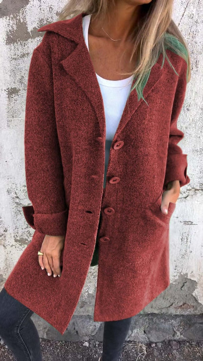 Sabrina | Women's Wool Blend Long Coat with Timeless Elegant Style