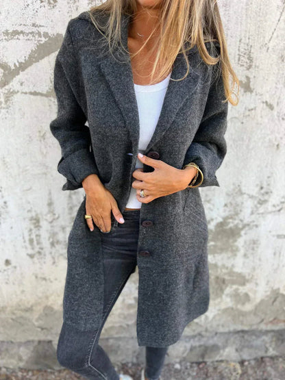 Sabrina | Women's Wool Blend Long Coat with Timeless Elegant Style