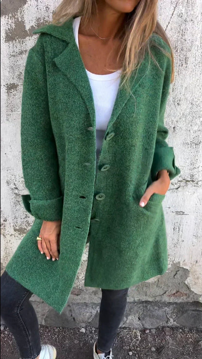 Sabrina | Women's Wool Blend Long Coat with Timeless Elegant Style