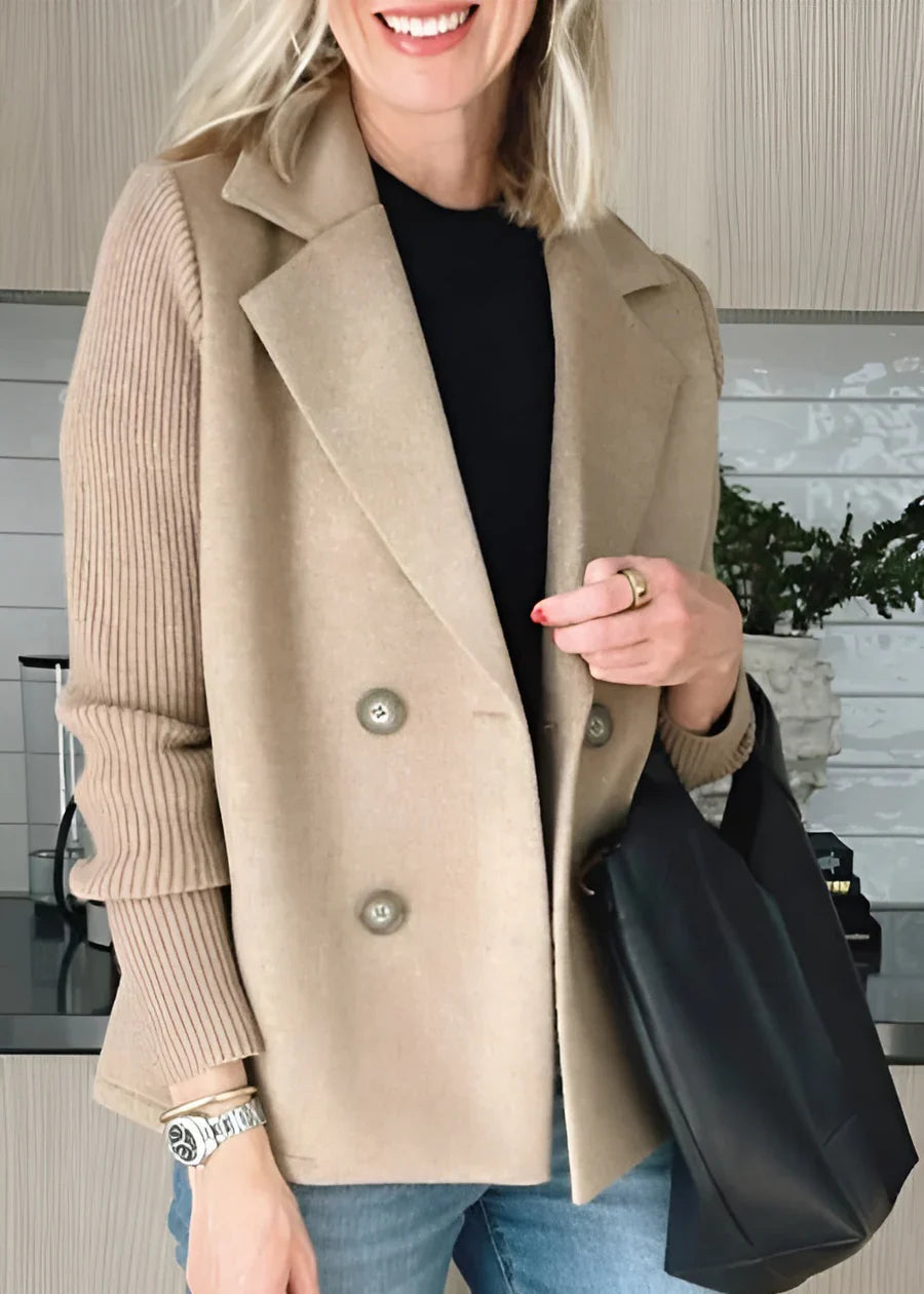 Clara | Chic Double-Breasted Coat for Women – Warm Winter Elegance