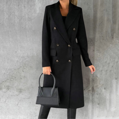 Valeria | Elegant Women's Long Trench Coat with Timeless Comfort