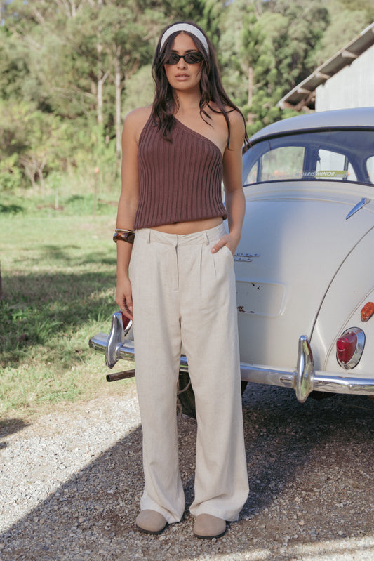 Ethan | Chic High Rise Linen Pants