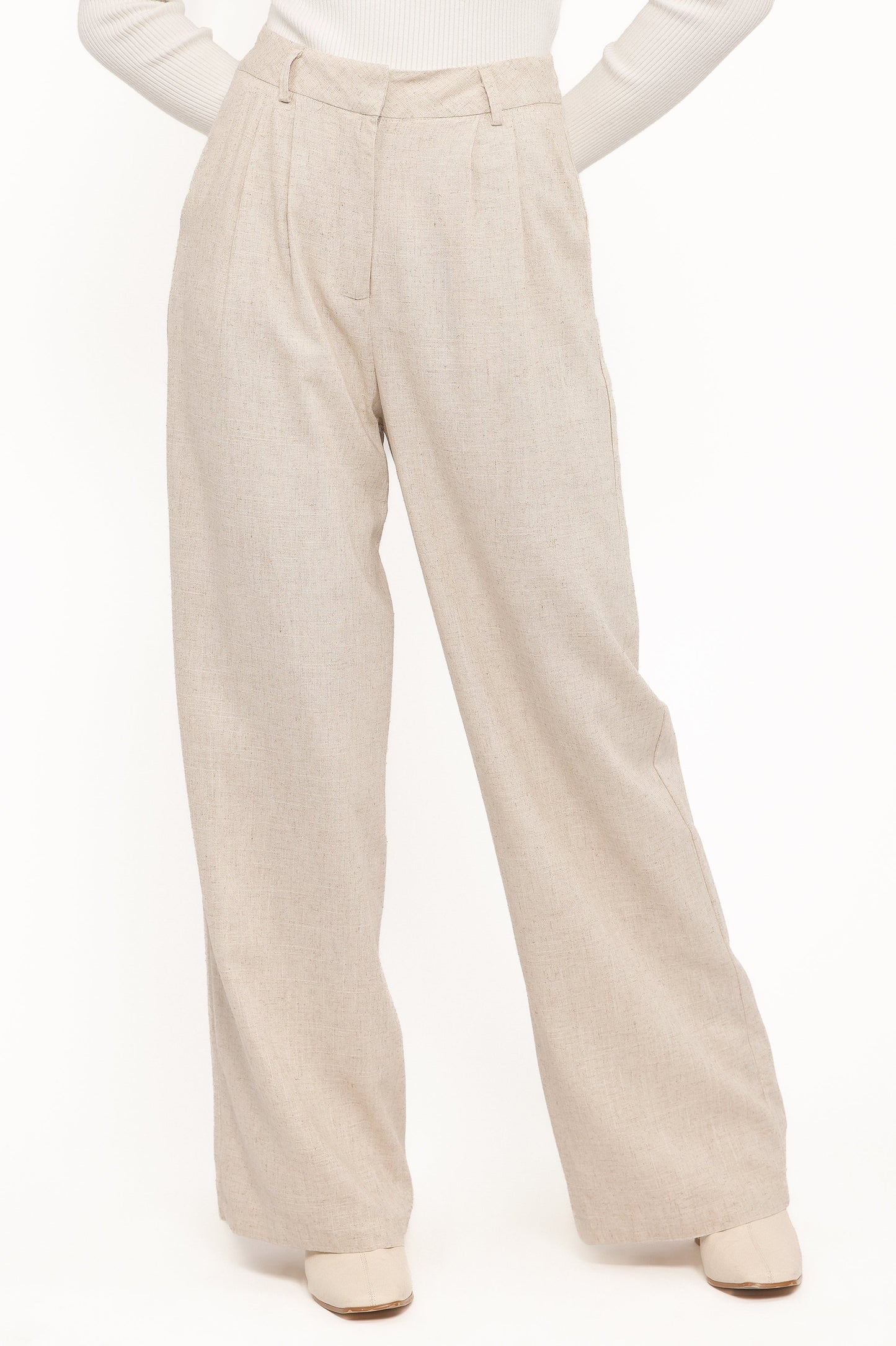 Ethan | Chic High Rise Linen Pants