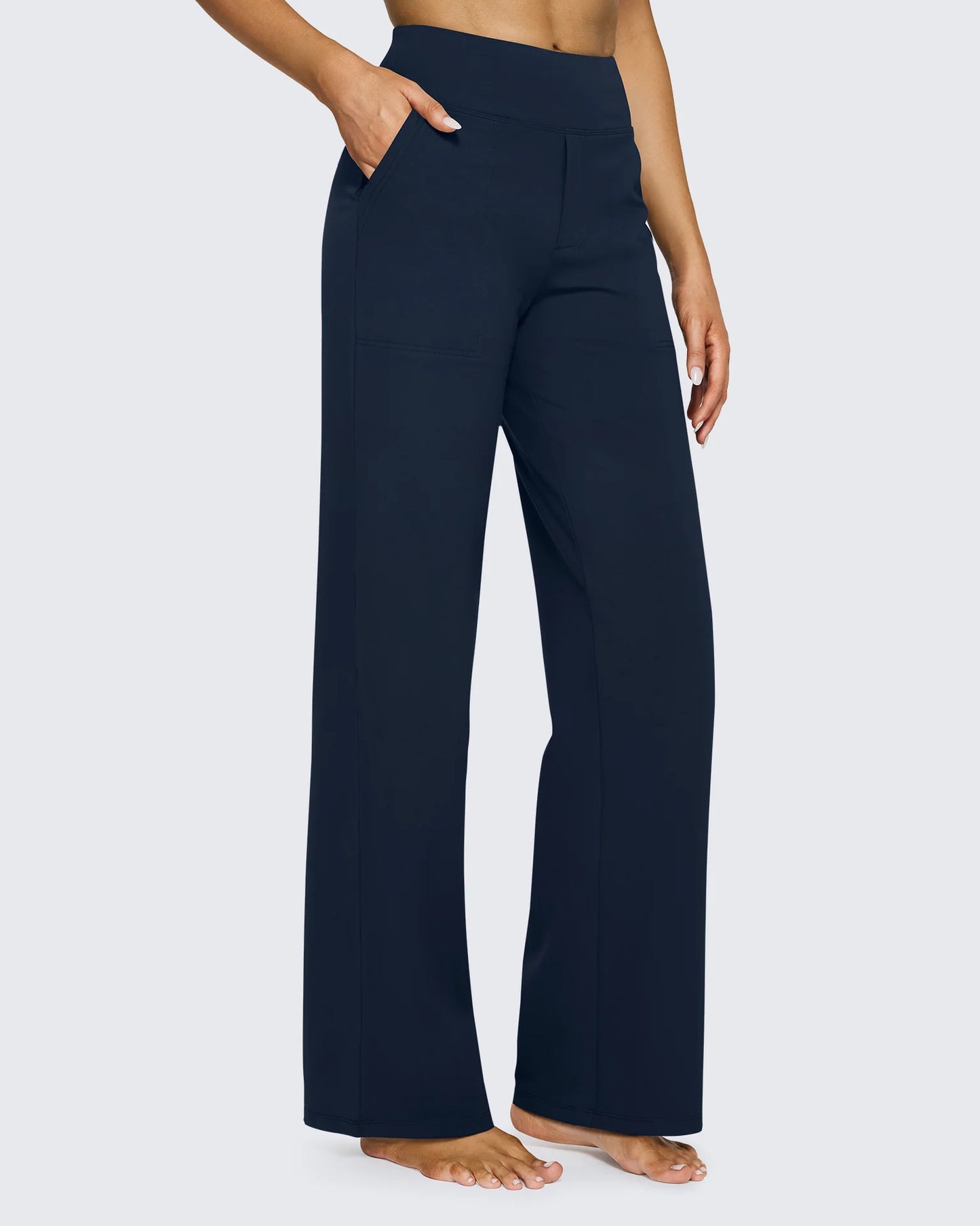 High-Waist Career Trousers