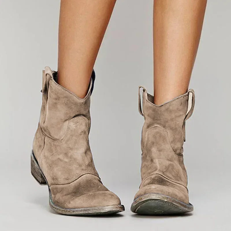 Mia | Classic Elegant Suede Cowboy Boots