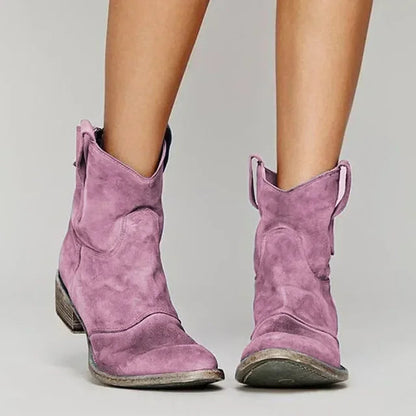 Mia | Classic Elegant Suede Cowboy Boots