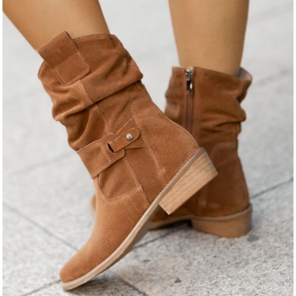 Mia | Rustic Slouchy Suede Ankle Boots
