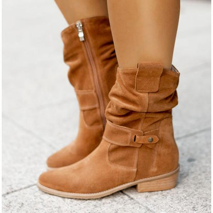 Mia | Rustic Slouchy Suede Ankle Boots