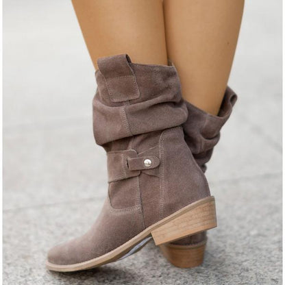 Mia | Rustic Slouchy Suede Ankle Boots