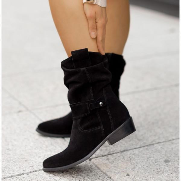 Mia | Rustic Slouchy Suede Ankle Boots
