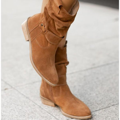 Mia | Rustic Slouchy Suede Ankle Boots
