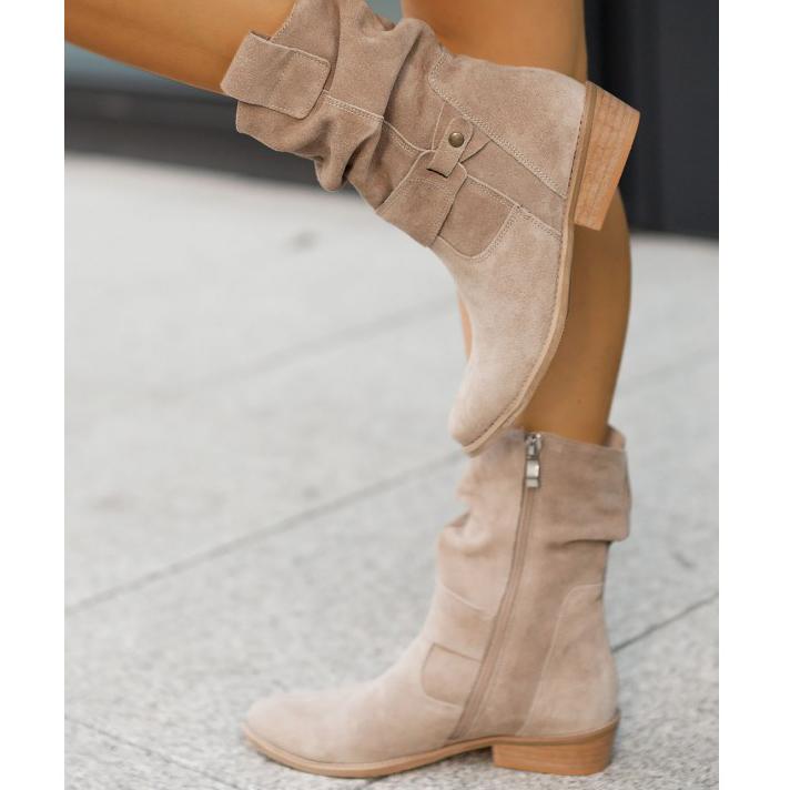 Mia | Rustic Slouchy Suede Ankle Boots