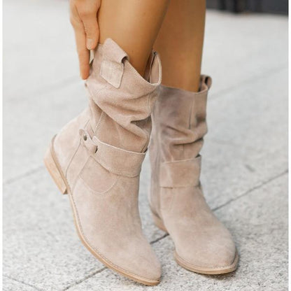 Mia | Rustic Slouchy Suede Ankle Boots